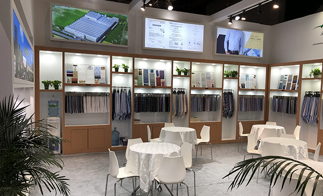中邦纺织参加2020上海Intertextile秋冬面料博览会，接洽了众多海内外客户